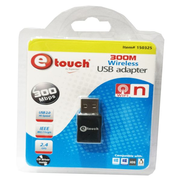 Adaptador inalambrico (Wifi) ETOUCH nano 300m - Imagen 2